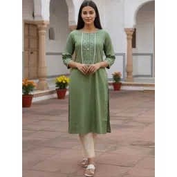 Rangita Women Embroidered Thread Work Kurta image 3