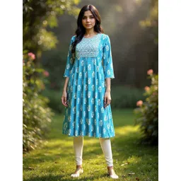 Rangita Women Ethnic Motifs Embroidered Thread Work Anarkali Kurta-picture-29