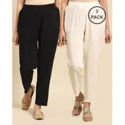 rangita Women Solid Ankle Length Straight Pant (Pack of 2)-picture-13