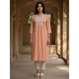 Rangita Women Woven Design Festive A-Line Kurta-picture-13