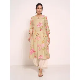 Rangmanch By Pantaloons Beige Regular Fit Printed Kurta-picture-32