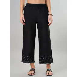 Rangmanch by Pantaloons Black Cotton Embroidery Pant-picture-22