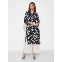 Rangmanch By Pantaloons Black Regular Fit Printed Kurta-picture-20