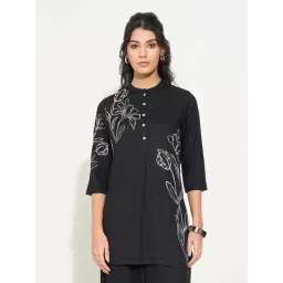 Rangmanch By Pantaloons Black Regular Fit Printed Tunic-picture-43