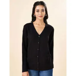 Rangmanch by Pantaloons Black Self Design Cardigan-picture-40