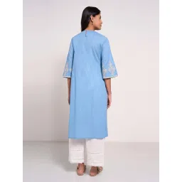 Rangmanch by Pantaloons Blue Embroidered Kurtas image 2