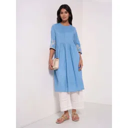 Rangmanch by Pantaloons Blue Embroidered Kurtas image 4