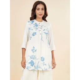 Rangmanch by Pantaloons Blue Printed A Line Short Kurti-picture-46