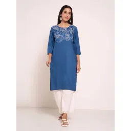 Rangmanch by Pantaloons Blue Printed Kurtas-picture-27