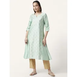 Rangmanch by Pantaloons Blue Printed Straight Kurta-picture-20