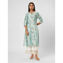 Rangmanch By Pantaloons Blue Regular Fit Printed Kurta-picture-31