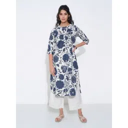 Rangmanch By Pantaloons Blue Regular Fit Printed Kurta-picture-25