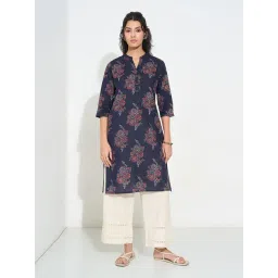 Rangmanch By Pantaloons Blue Regular Fit Printed Kurta-picture-23