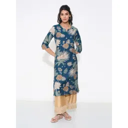 Rangmanch By Pantaloons Blue Regular Fit Printed Kurta-picture-35