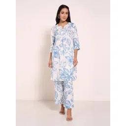 Rangmanch By Pantaloons Blue Relaxed Fit Printed Kurta-picture-29