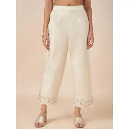 Rangmanch by Pantaloons Cream Embroidery Pant-picture-35