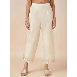 Rangmanch by Pantaloons Cream Embroidery Pant-picture-20