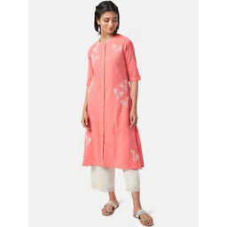 RANGMANCH BY PANTALOONS Ethnic Motifs Embroidered A-Line Kurta-picture-31