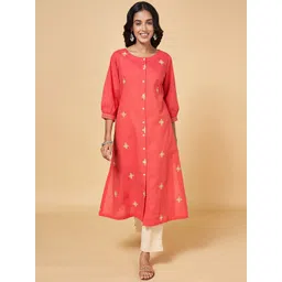 RANGMANCH BY PANTALOONS Ethnic Motifs Embroidered Mirror Work Kurta-picture-26