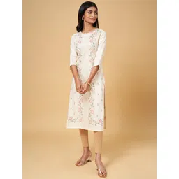 RANGMANCH BY PANTALOONS Ethnic Motifs Printed Chanderi Silk Kurta-picture-24