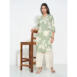 RANGMANCH BY PANTALOONS Floral Printed A-Line Kurta-picture-26