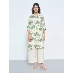 RANGMANCH BY PANTALOONS Floral Printed Notch Neck A-Line Kurta-picture-11