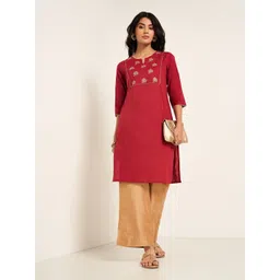 RANGMANCH BY PANTALOONS Gotta Patti Work Pure Cotton Kurta-picture-11