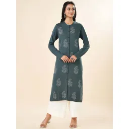 Rangmanch by Pantaloons Grey Woven Straight Kurta-picture-37
