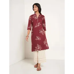 Rangmanch by Pantaloons Maroon Printed Kurtas-picture-16