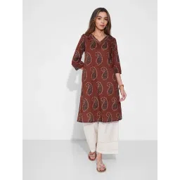 Rangmanch By Pantaloons Molten Lava Regular Fit Printed Kurta-picture-23