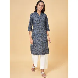 RANGMANCH BY PANTALOONS Paisley Printed Flared Sleeves Thread Work Kurta-picture-19