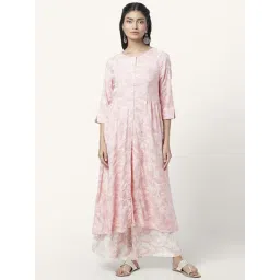 Rangmanch by Pantaloons Pink Printed A Line Kurta-picture-13