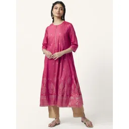 Rangmanch by Pantaloons Pink Printed A Line Kurta-picture-38