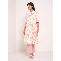 Rangmanch By Pantaloons Pink Regular Fit Printed Kurta-picture-26