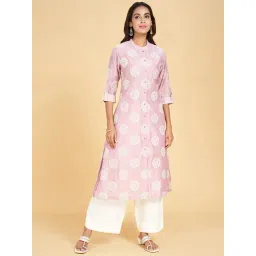 Rangmanch by Pantaloons Purple Printed A Line Kurta-picture-34