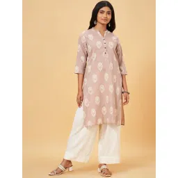 Rangmanch by Pantaloons Purple Printed Straight Kurta-picture-25
