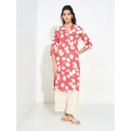Rangmanch By Pantaloons Red Regular Fit Printed Kurta-picture-39