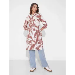 Rangmanch By Pantaloons White & Pink Regular Fit Printed Kurta-picture-27