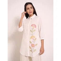 Rangmanch By Pantaloons White Cotton Regular Fit Printed Tunic-picture-28