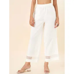 Rangmanch by Pantaloons White Cotton Solid Pant-picture-15