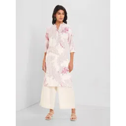 Rangmanch By Pantaloons White Regular Fit Printed Kurta-picture-26