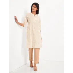 Rangmanch By Pantaloons White Regular Fit Printed Kurta-picture-21