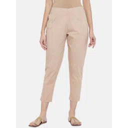 RANGMANCH BY PANTALOONS Women Beige Culottes Trousers-picture-11