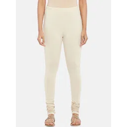 RANGMANCH BY PANTALOONS Women Cream Coloured Solid Churidhar-picture-17
