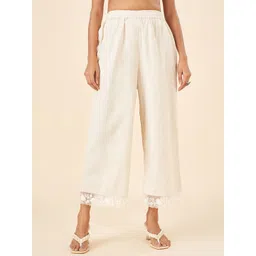 RANGMANCH BY PANTALOONS Women Floral Embroidered Flared Ethnic Palazzos-picture-29