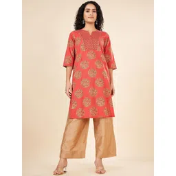 RANGMANCH BY PANTALOONS Women Floral Embroidered Sequinned Kurta-picture-35