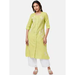 RANGMANCH BY PANTALOONS Women Floral Embroidered Thread Work Kurta-picture-32