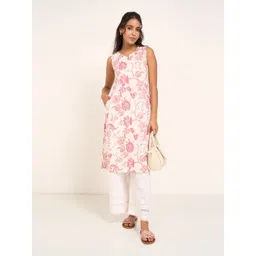 RANGMANCH BY PANTALOONS Women Floral Printed Daily Cotton A-Line Kurta-picture-38