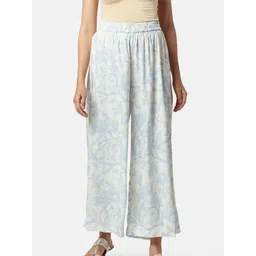 RANGMANCH BY PANTALOONS Women Floral Printed Elasticated Regular fit Palazzos-picture-15