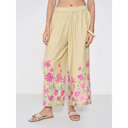 RANGMANCH BY PANTALOONS Women Floral Printed Flared Palazzos-picture-36
